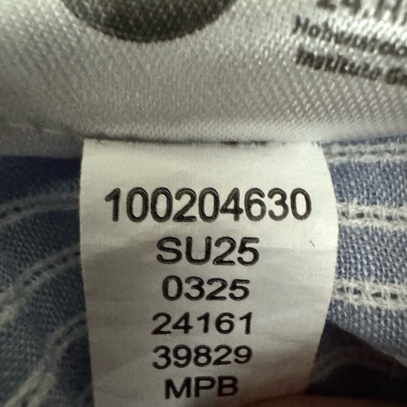 Style & Co Blue Stripe Lace Trim Pintuck Blouse Boho Peasant Top Size XL - Picture 16 of 16